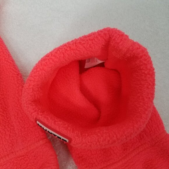 HUNTER Size M 5-7 Fleece Boot Sock Liners in Pink / Coral Red  Good pre-owned co - Picture 3 of 5